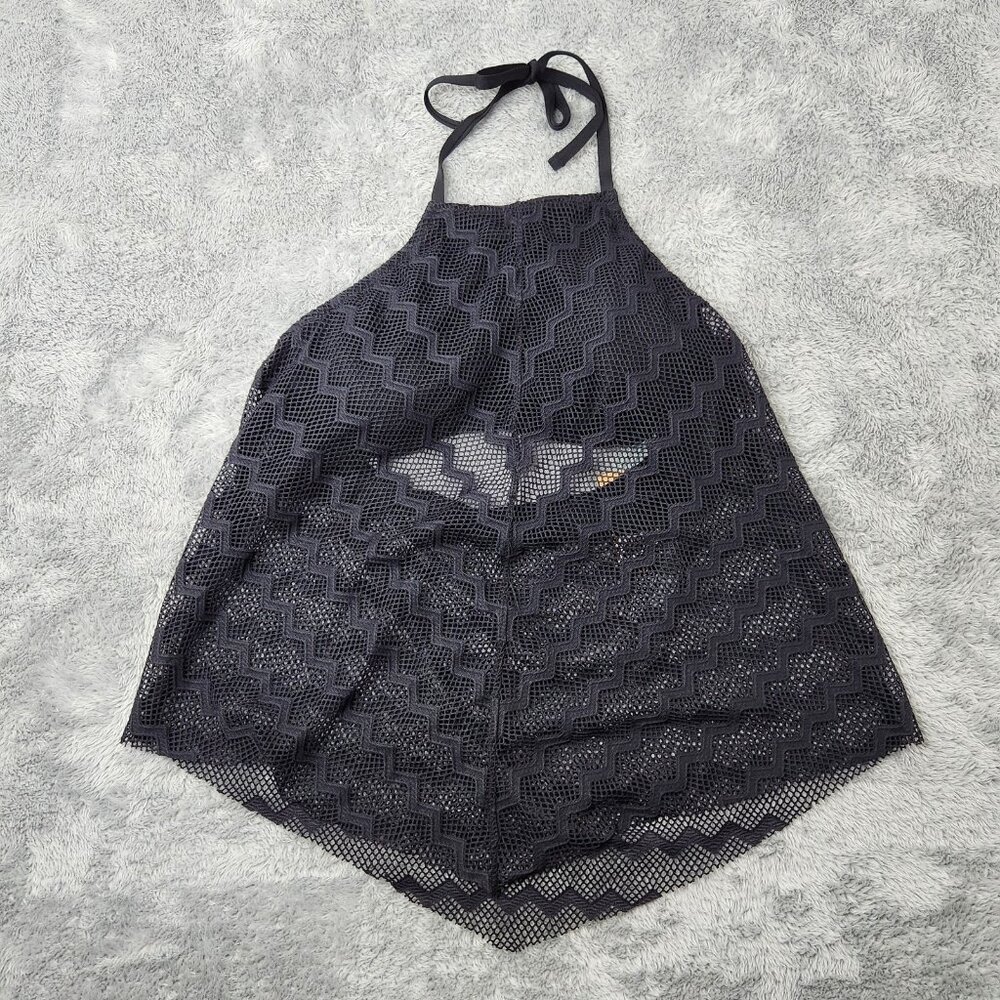 Kona Sol Tankini Womens XL 16-18 Crochet‎ Shoreline Chevron High Neck Halter Top